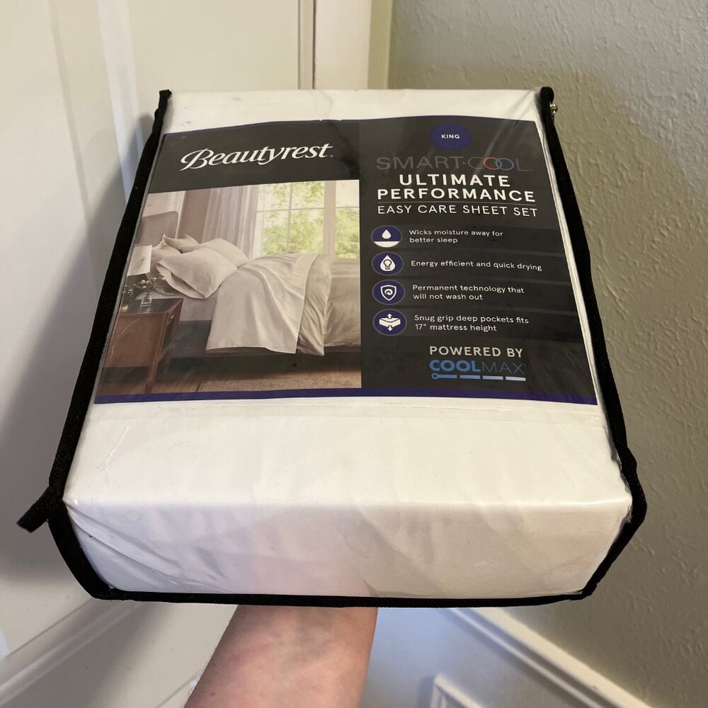 Beautyrest - Smart Cool - COOLMAX - King Sheet Set - White - Picture 2 of 5